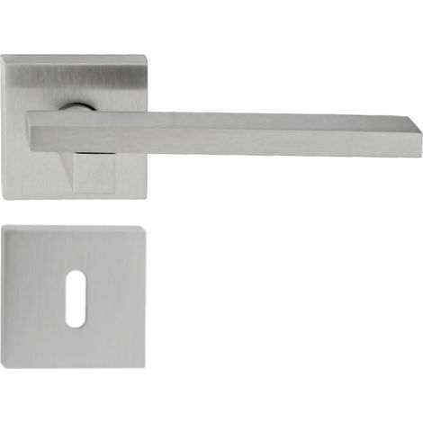 DOMINO Poignée de porte MARY QR M4 BB Poignée avec rosace BB pour clé Chromé satiné (1/5)