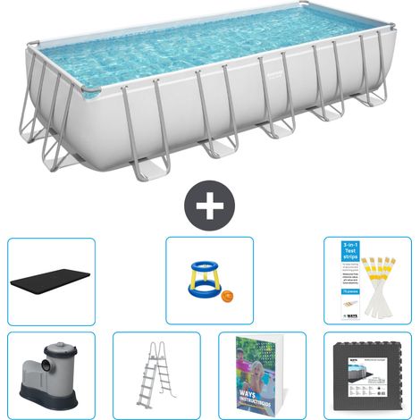 Bestway Bestway Power Steel Rectangulaire - 640x274x132 cm - 8-pièces S525 (1/4)