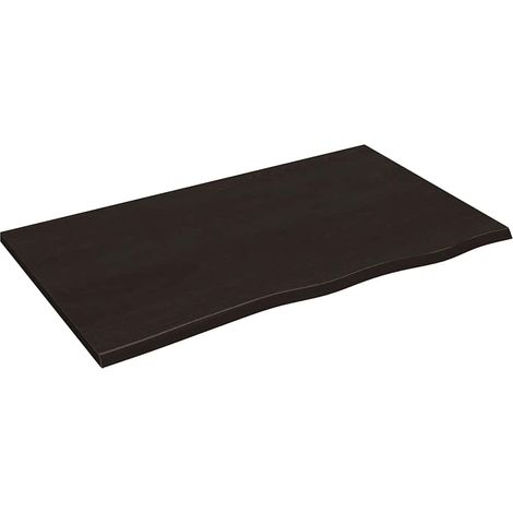 Maison Exclusive - Piano Tavolo Marrone Scuro 100x60x2cm Rovere Massello Trattato