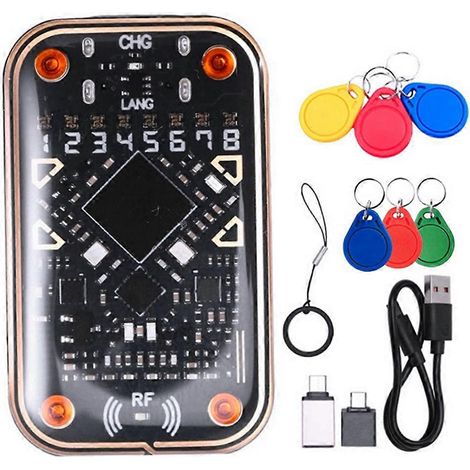 Chameleon Ultra V2.0 RFID-Smartcard-Emulator, 125K 13,56M Chip-Lesegerät, IC-ID-Dekodierung + 3XUID/CUID, Schlüsselanhänger (1/5)