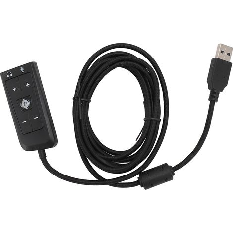 Adaptateur de carte son USB vers jack 3,5 mm avec prises casque et microphone pour Kingston HyperX Cloud II (1/4)