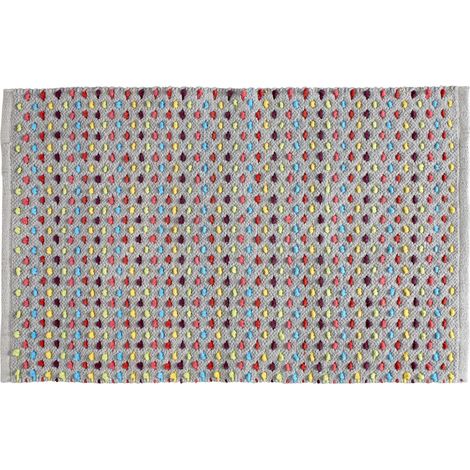 Tapis de bain déco en coton chenille 50x80cm (1/3)