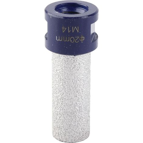 Fraise à doigt diamantée 20mm, mèche à défoncer pour porcelaine, céramique dure, granit et marbre, filetage M14, outil de perçage (1/5)