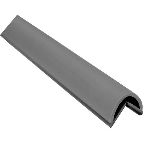 Cornière de protection d'angle ANGL'ISOL MINI adhésive 2000 x 15 x 15 mm gris et noir - WATTELEZ