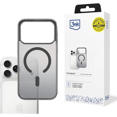 Funda MagCase 3mk Frosty negra para Apple iPhone 17 Pro (1/5)