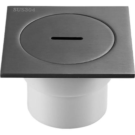 Square Stainless Steel Shower Floor Drain Hair Catcher 12×12cm Maintenance Access Drain Cover for 75mm Pipes Removable Strainer for Bathroom, grey (1/5)