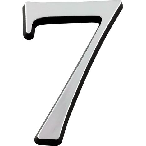 Novap – Chiffre 7 argent 60mm pour marquage durable – Plastique PS choc – Autocollant en relief – 4622903