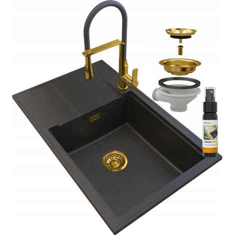 ÉVIER EN GRANIT GOLDEN LOUIS SIPHON BAT VEGAS GOLD (1/5)