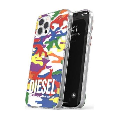 Custodia per iPhone 12 Diesel Clear Pride Camo Multicolore (1/5)