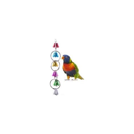 Buntes Glöckchen-Schaukelspielzeug für Vögel, Graupapageien, Aras, Wellensittiche, Nymphensittiche, Sittiche, Unzertrennliche, Finken, Käfigsitzstange (1/5)