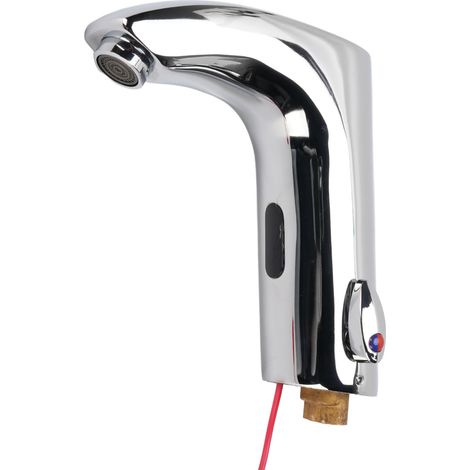 Robinet de lavabo sans contact avec capteur de mouvement automatique et réglage de l'eau chaude et froide pour la cuisine et la salle de bain. (1/5)