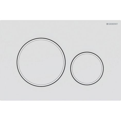 Geberit Sigma20 Dual Flush Plate - Matt White / White