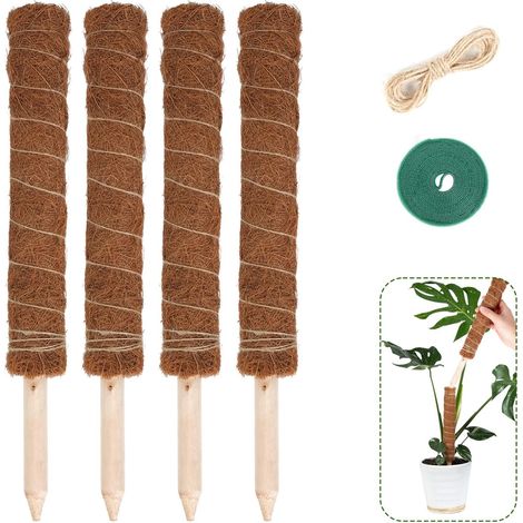 Lot de 2 Tuteurs en Mousse de Coco, 42cm, Support pour Plantes Grimpantes comme la Monstera, Tuteur à Empiler pour Une Croissance Verticale (1/5)