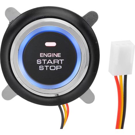 12V Engine Start Stop Push Button Universal Car Keyless Entry Ignition Starter Switch Noir (1/5)