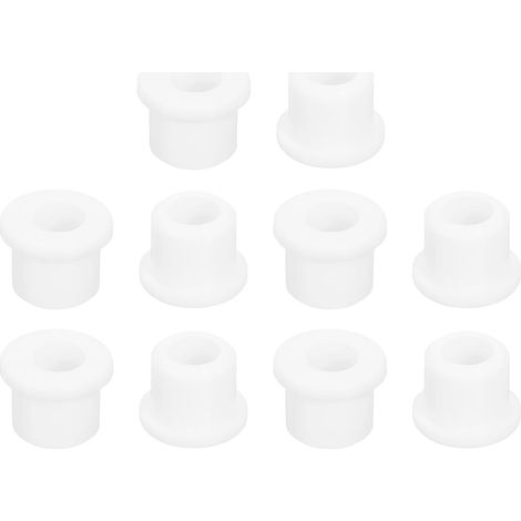 18Pcs Passe-fils En Caoutchouc 12mm Trou De Perçage, 8mm ID Trou Passe-fils Chapeau Blanc En Silicone Pour Câblage, Automobile (1/5)