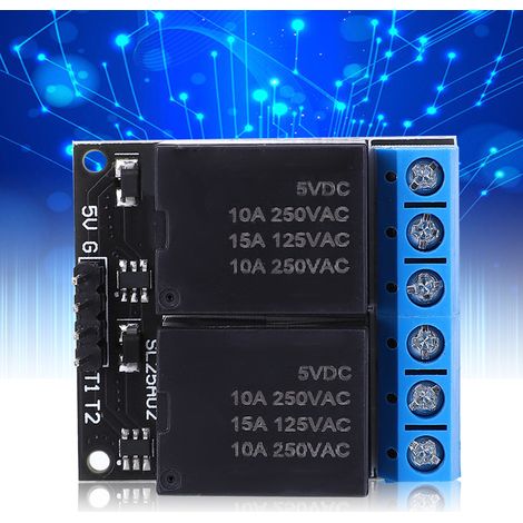 Module de relais bistable autobloquant 2 canaux SL25A02 5 V, monopuce, interrupteur de commande de niveau bas (1/5)