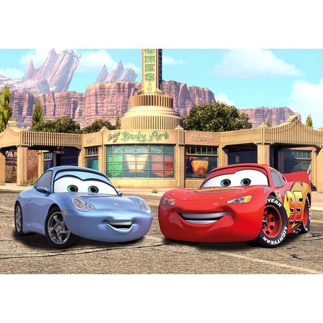 Poster Géant XXL Disney Cars Flash McQueen et Sally Carrera 360X270 cm (1/4)