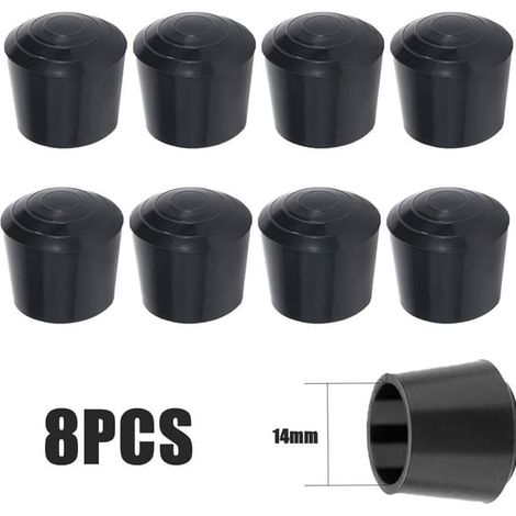 8pcs Chair Leg Caps Rubber Feet Protection 14MM 14MM 14mm 14mm (1/5)