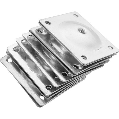 10 patins de pieds de meubles avec trous de vis M8 pour plaques de montage de pieds de table (argent) (1/5)