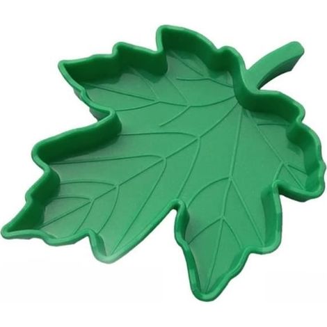 Abreuvoir Reptile, Abreuvoir Réutilisable, Bassin à Eau en Forme de Feuille d'érable, Accessoires Abreuvoir pour Serpent, Tortue, (1/4)