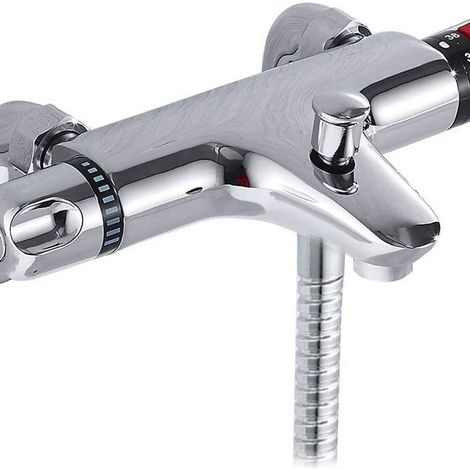 Thermostatische Armatur für Badewanne und Dusche mit Temperaturregelventil – AquaForge