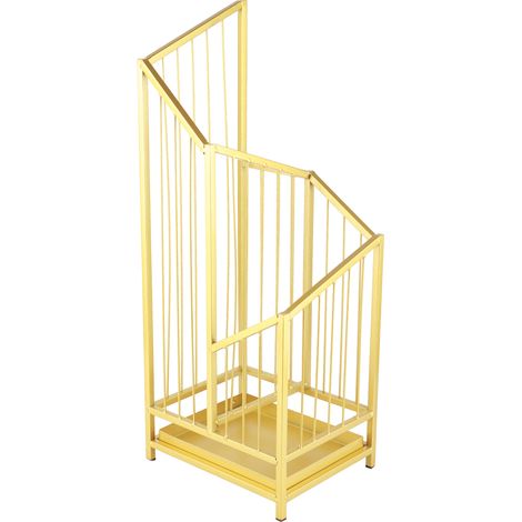 Goldener Metall-Schirmständer, leuchtende Farbe, stabil und klein, für Zuhause oder die Tür. (1/5)