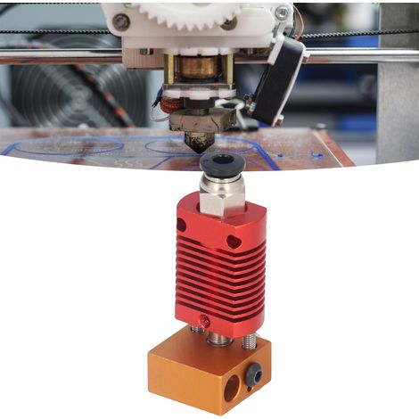 CR10 Extruderkopf + 0,4 mm Mk8 Messingdüse + Silikon-Schutzkappe, kompatibel mit den Modellen CR-10, CR10, CR10S, Ender 3, Ender 3 Pro und Ender 5. (1/5)