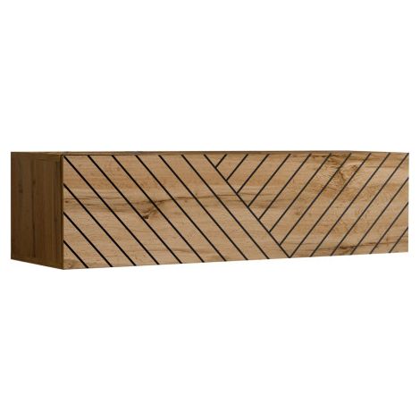 Meuble TV murale "Switch" en bois - Beige - L 120 x H 30 x P 40 cm - Livraison gratuite