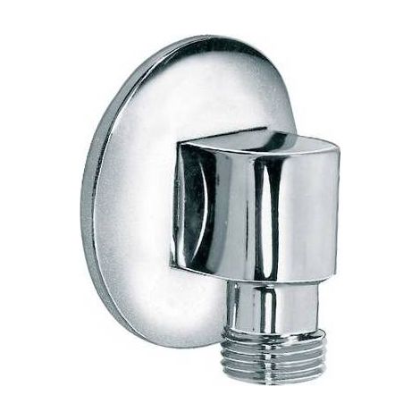 COUDURE À ENCASTRER EN LAITON AVEC ROSACE 1/2"F x 1/2"M CHROMÉ Dimensions : chromé