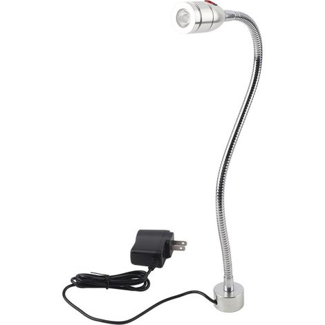 Lampe de bureau flexible à LED 3W pour établi, machine-outil, 110V-220V avec prise US (1/5)