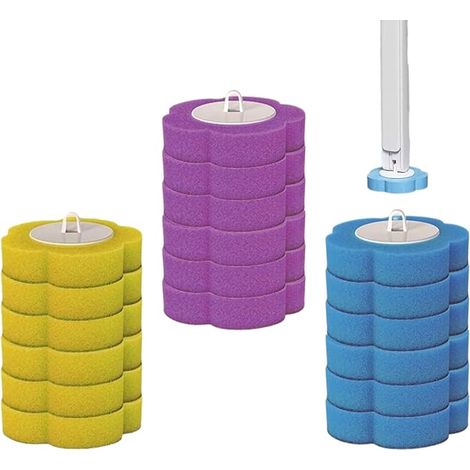Toilet Brush Refills Toilet Brush Refills Toilet Brush Refills for Bathroom Washbasin Cleaning (1/4)