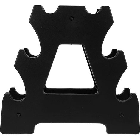 Organisateur d'haltères rectangulaire en plastique, design simple, pour salle de sport à domicile (1 lot) (1/5)