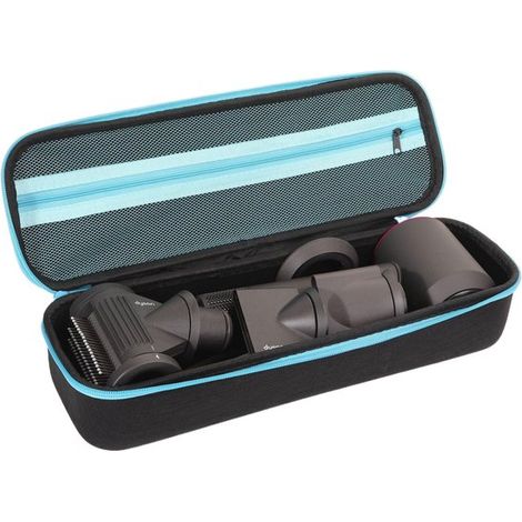 Étui de transport/sac de voyage/sac de rangement/étui de protection compatible avec les sèche-cheveux et accessoires Dyson. Sac vide, gris et noir. Belle's Prod (1/5)