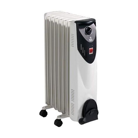 FM radiador bajo 7 elementos br15 1500w , Radiador Aceite 7 elementos BR15 1500W. -Marca: FM. -Modelo: BR15. -Potencia: 1500 W. -Voltaje: 230 V. -Frecuencia: 50 Hz. -7 Elementos. -