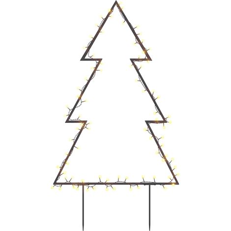 Décoration lumineuse arbre de Noël avec piquets 80 LED 60 cm (1/5)