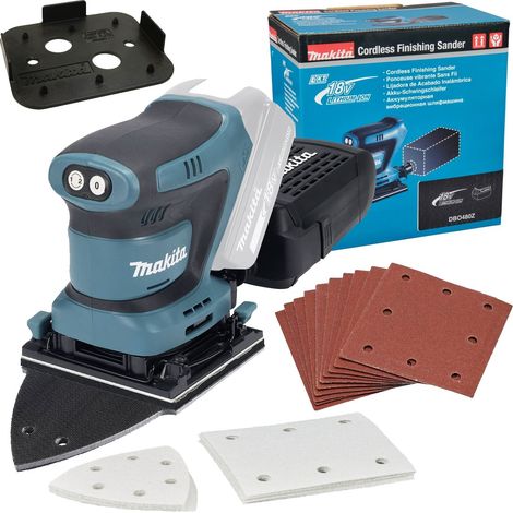 Makita DBO480Z 18v LXT 114mm Detail 1/4 Sheet Finishing Delta Sander + 22 Sheets (1/5)