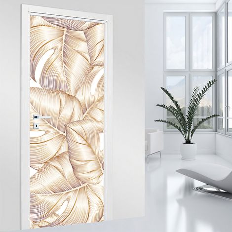 Stickers pour porte - Feuilles - 73 x 205 cm - Adhésif MAT (1/2)