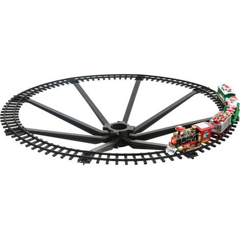 Fééric Lights And Christmas – Train électrique musical de Noël 23 pièces – Dimensions 87,7 x 16 cm – Avec LED – Décoration festive pour sapin (1/5)