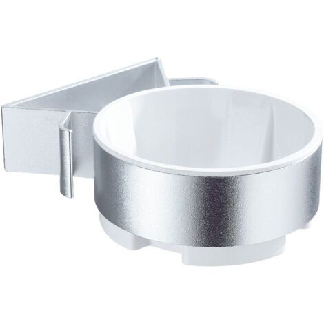Porte sèche cheveux Support mural en aluminium sans perçage (argent) (1/5)