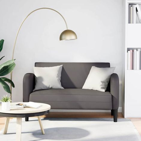 Sofá Loveseat gris 110 cm cuero sintética vidaXL