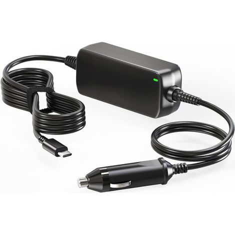 Cargador de coche USB-C para portátil，Adaptador de CC de 100 W，Compatible con ThinkPad