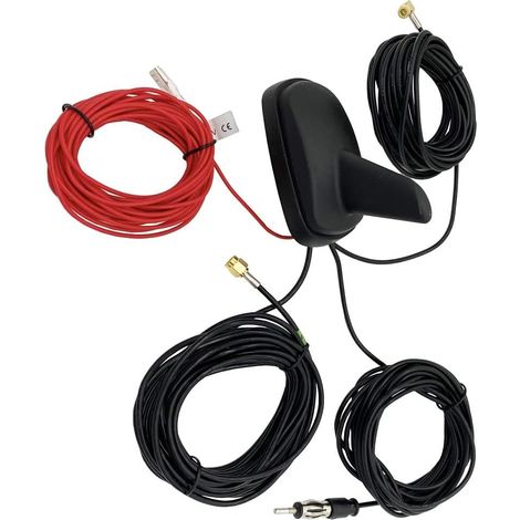 Dab Dab + FM/AM GPS Voiture Antenne Requin Aileron Toit Signal Amplificateur SMB à SMA à DIN Adaptateur 5M RG174 Câble pour Navigation Système (1/5)