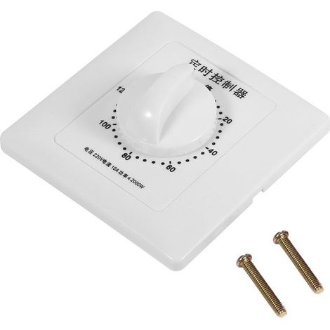 AC 220V 30/60/120 Min Minuterie de Pompe Haute Puissance Interrupteur de Temps Mécanique Compte à Rebours Contrôle Echanical Timmer Swtich(120min ) (1/5)