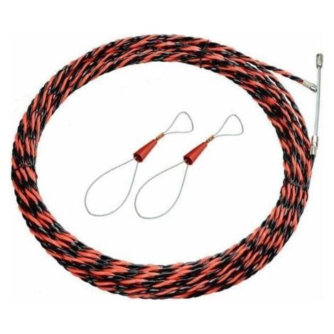 Aiguille Electricien 50M Tire Fil Electriques 6mm Diamètre Kit Tire Fils Electrique, rétractable d'installation rallonge en Acier spiralé Flexible pour Tire Cable et Aiguille Tire Fil (1/4)