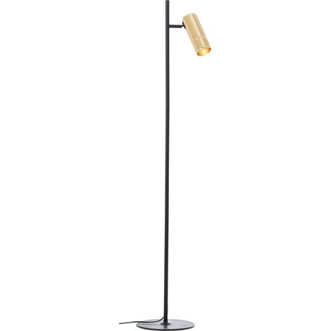 Brilliant Stehlampe Marty LED-Stehleuchte, 130 cm, GU10, 350 lm, 3000 K, schwarz/matt goldfarben