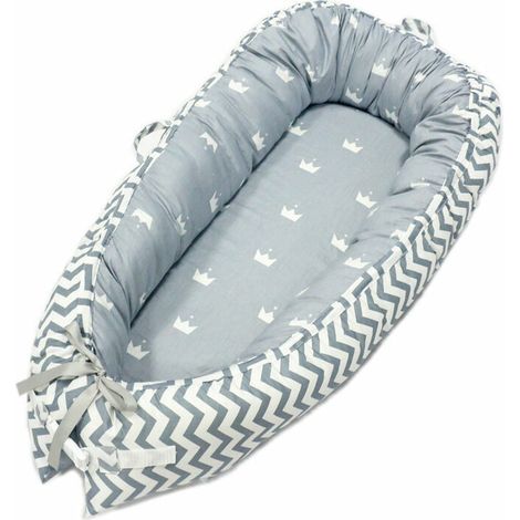 Nid bébé coton pour bébé, Lit de Voyage Tour de lit bébé nouveau-né nourrissons coussin 100% coton pour lit bionique pour nouveau-né et bébé(90x50cm) BLOW (1/5)