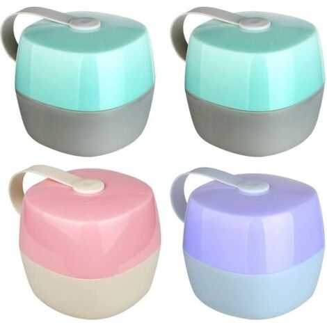 4 Pièces Boîtes de Rangement pour Sucettes, Boîte à Sucette Rangement Bébé Portable, Boîte à Sucette Bébé Anti-poussière, sans BPA, adaptée au Stockage Quotidien de Tétines de Différents Styles (1/5)