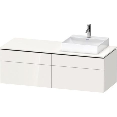 DURAVIT LC4870R85850000 Console-Lave-Mains blanche L-Cube 550x1400x482 mm