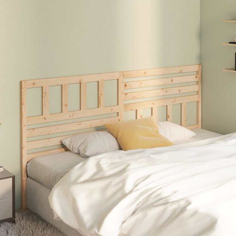 vidaXL Cabecero de cama madera maciza de pino 206x4x100 cm (1/5)