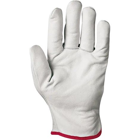 SIR SAFETY SYSTEM CIPRO Gants de protection mécanique en cuir blanc Taille 10 Lot de 12 paires